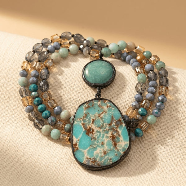 Vintage Boho Natural Stone Pendant Necklace for Layered Everyday — Emma Parker Jewelry