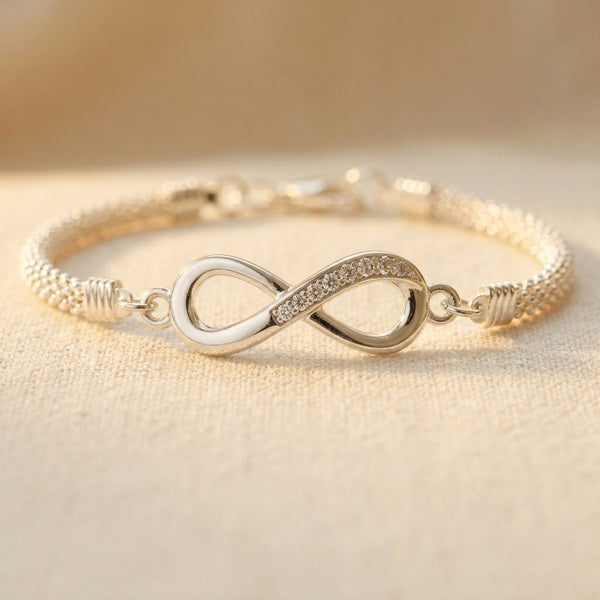 Adjustable Infinity Bracelet with Polished Detail