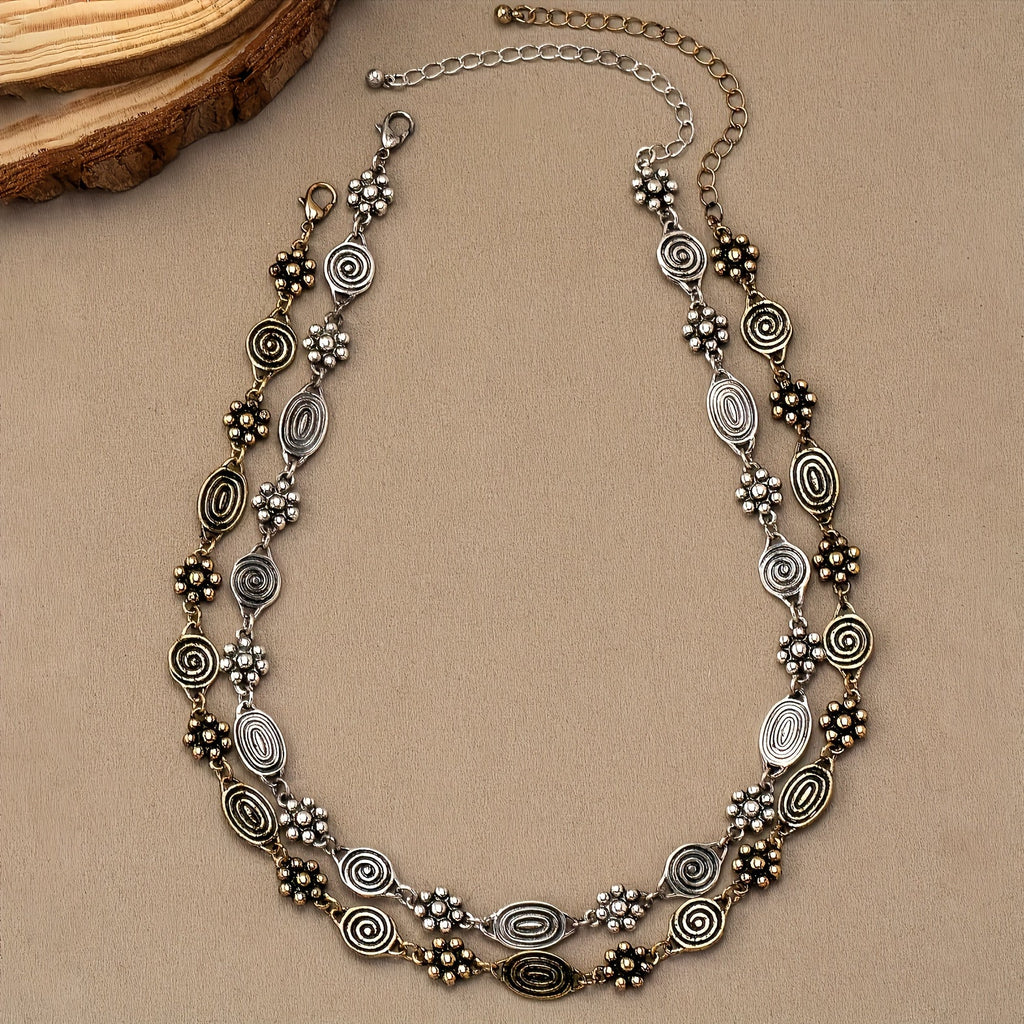 Floral Swirl Choker Necklace for Everyday Styling
