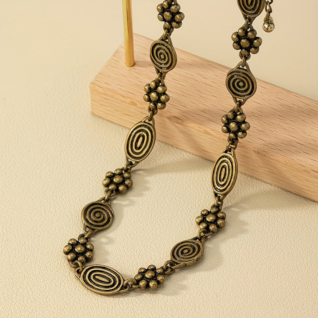 Floral Swirl Choker Necklace for Everyday Styling