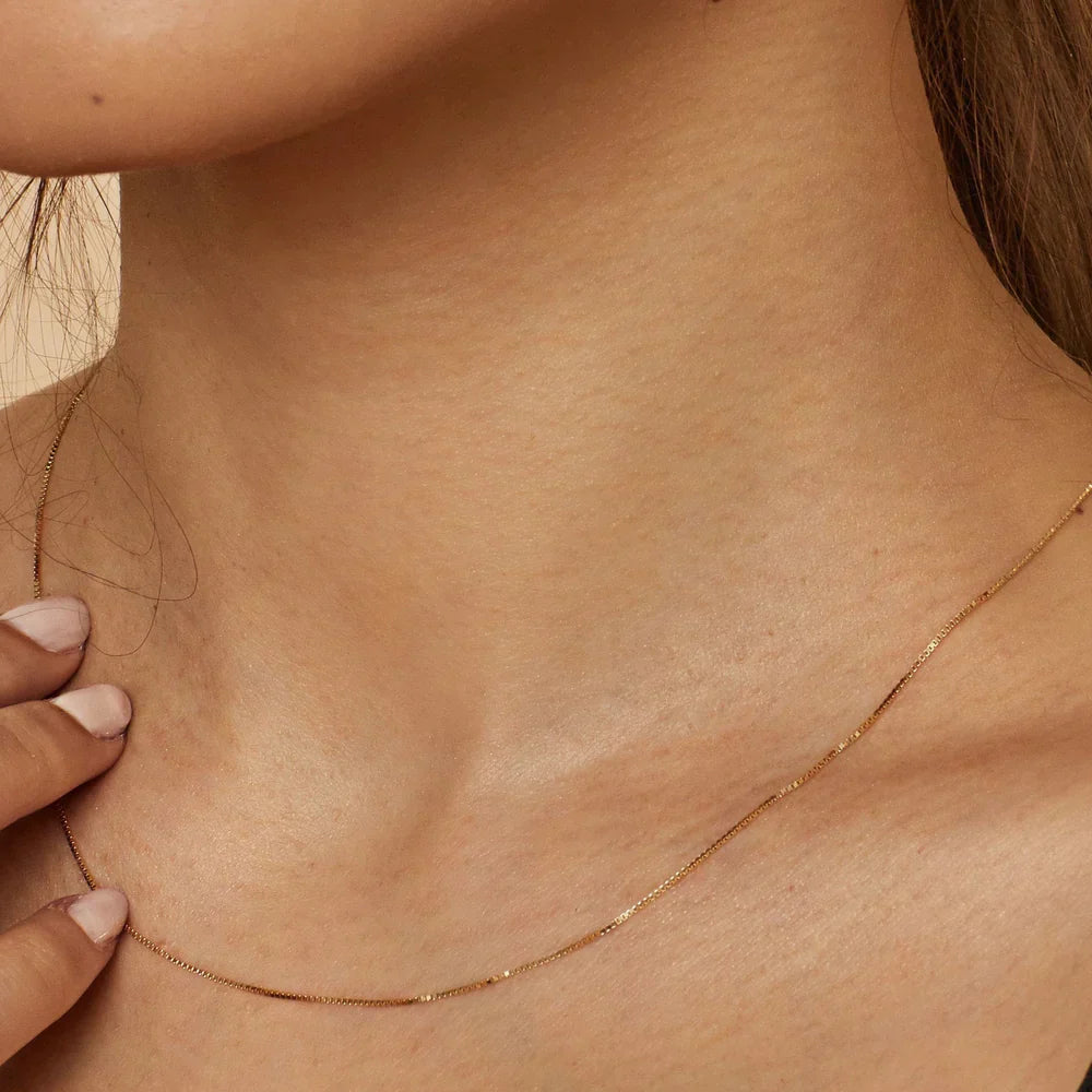 Box Chain Necklace for Clean Everyday Layering