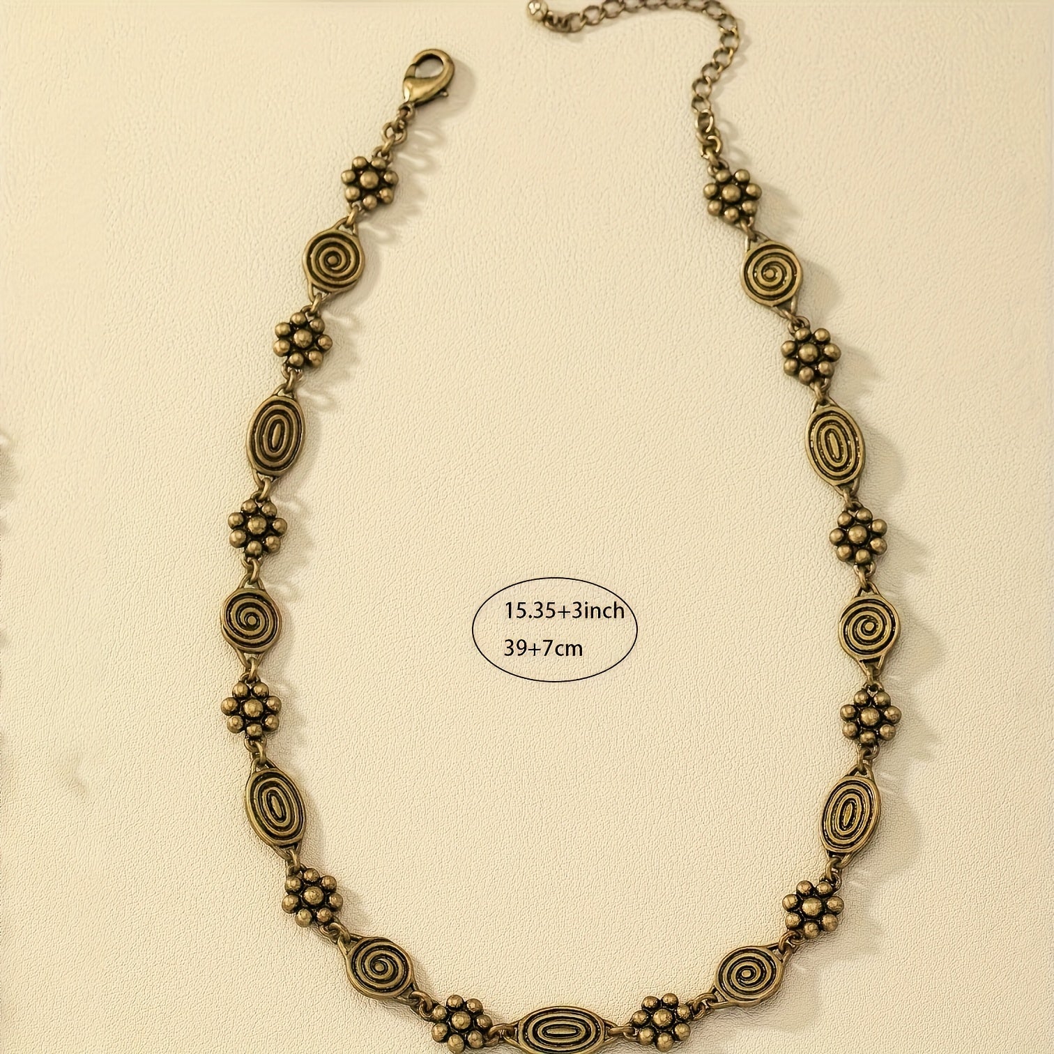 Floral Swirl Choker Necklace for Everyday Styling