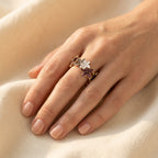 Gold-Tone Multicolor Enamel Flower Band Ring