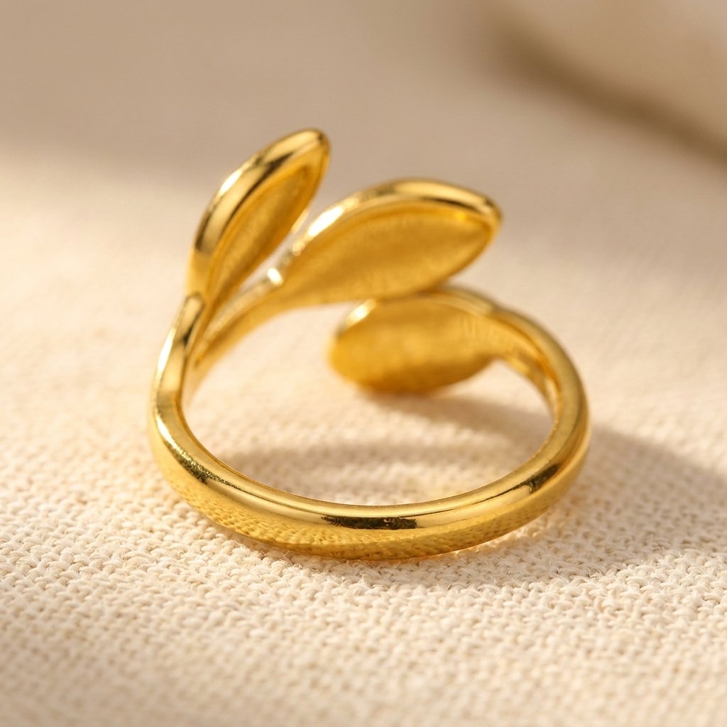 Gold-Tone Polished Seed Pod Bypass Cocktail Ring