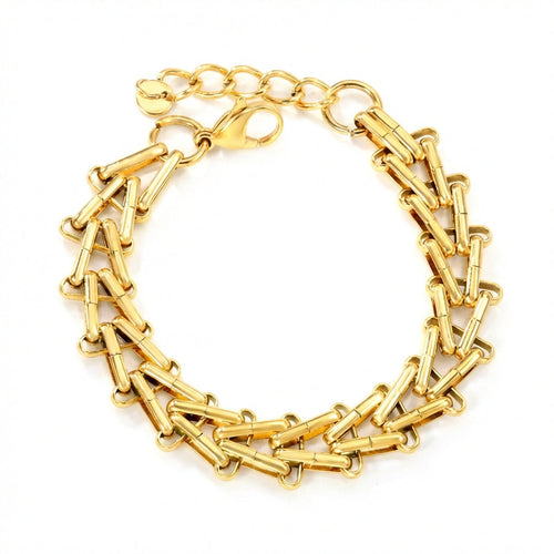 Beaded Link Bracelet for Polished Stacking