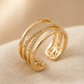 Adjustable Cross Ring with Polished Detail