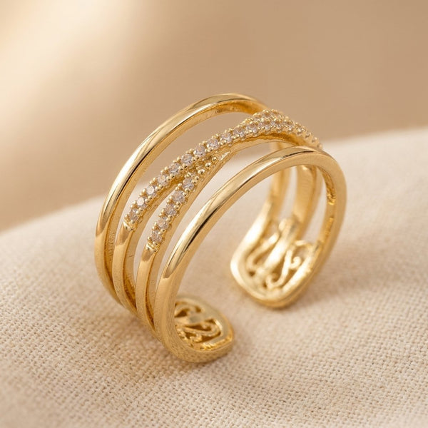 Adjustable Cross Ring with Polished Detail