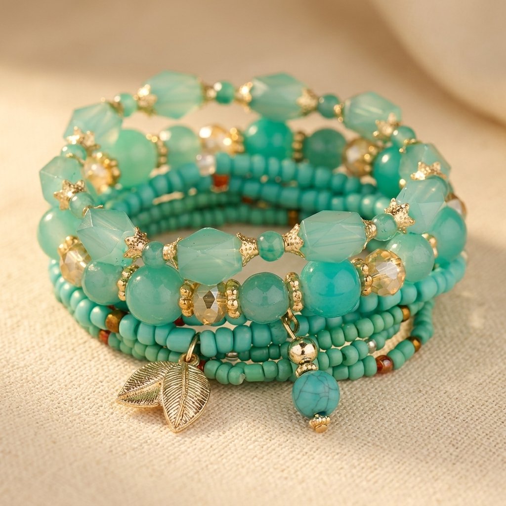 4-piece Boho Mint Turquoise Bracelet for a Refined Jewelry Stack — Emma Parker Jewelry