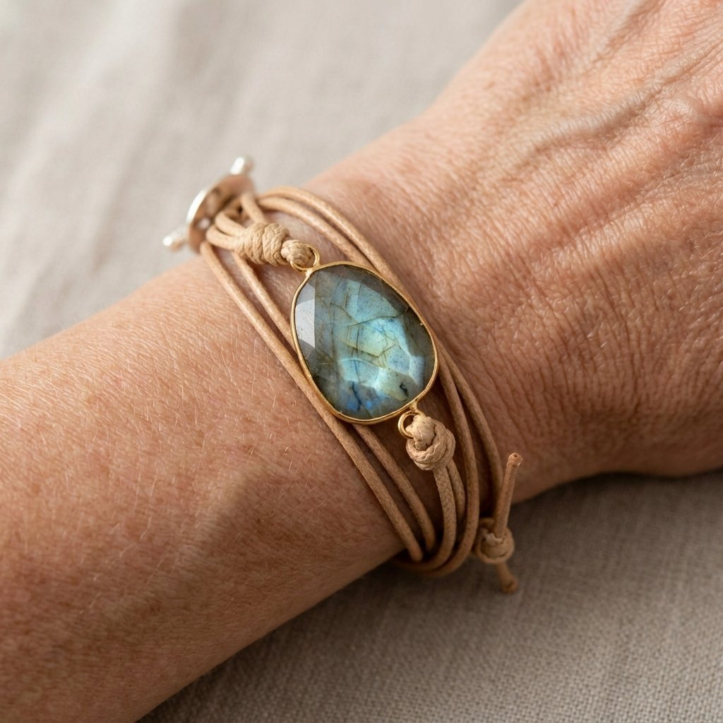 Vintage Leather Stone Bracelet for a Refined Jewelry Stack — Emma Parker Jewelry