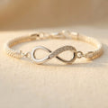 Adjustable Infinity Bracelet with Polished Detail
