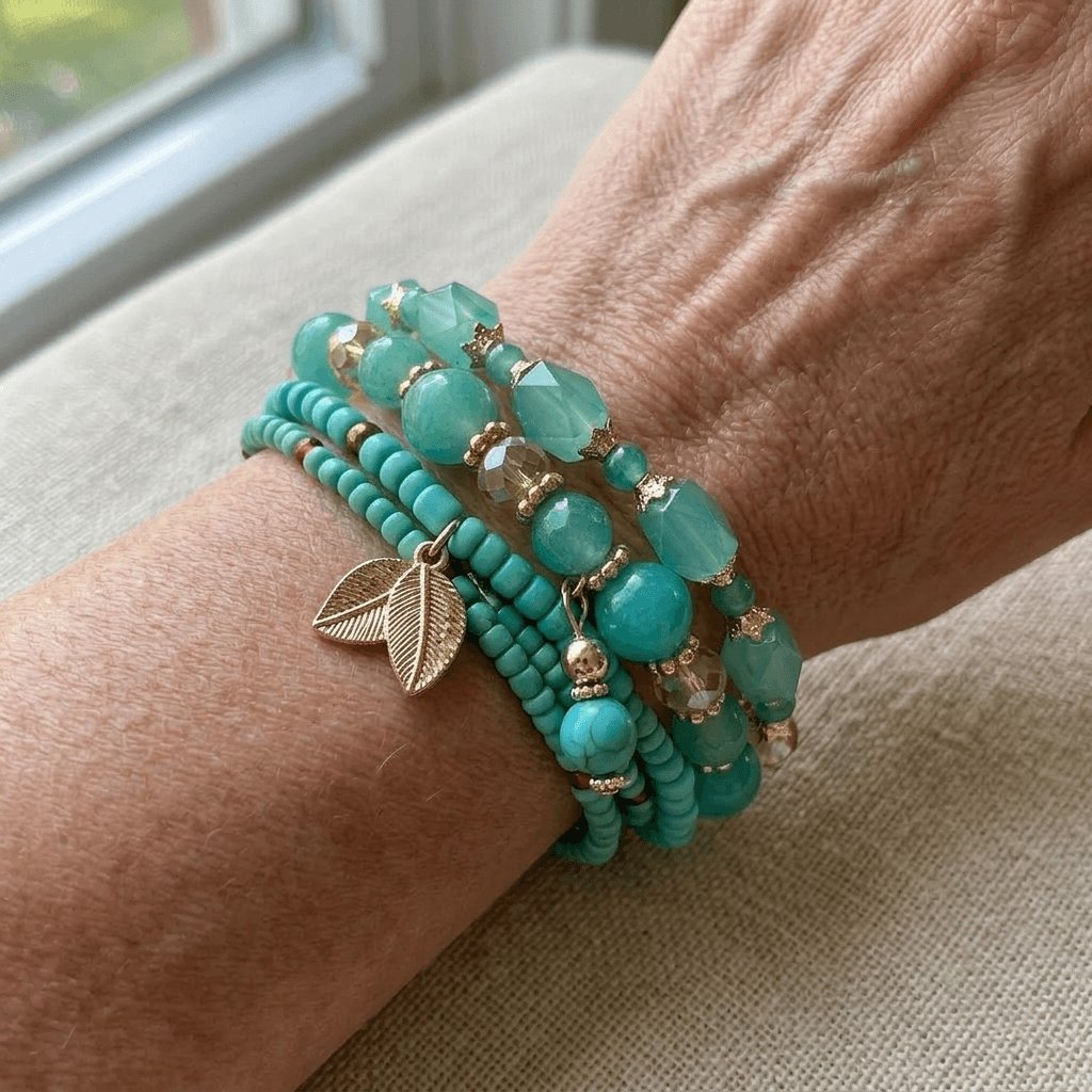 4-piece Boho Mint Turquoise Bracelet for a Refined Jewelry Stack — Emma Parker Jewelry