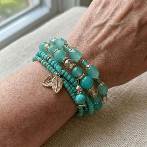 4-piece Boho Mint Turquoise Bracelet for a Refined Jewelry Stack — Emma Parker Jewelry
