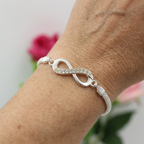 Adjustable Infinity Bracelet with Polished Detail