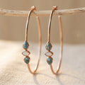 Turquoise Handmade Boho Hoop Stone Earrings for Everyday Elegant — Emma Parker Jewelry