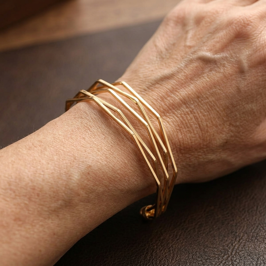 A-Shaped Bangle Bracelet for Everyday Styling