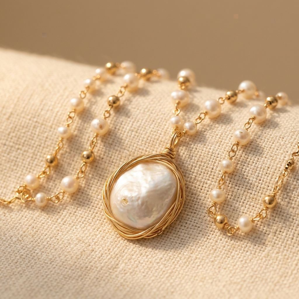 Pearl-Look Pendant Necklace for Polished Styling
