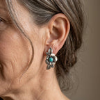 Turquoise Flower Leaf Vintage Style Earrings for Everyday Elegan — Emma Parker Jewelry