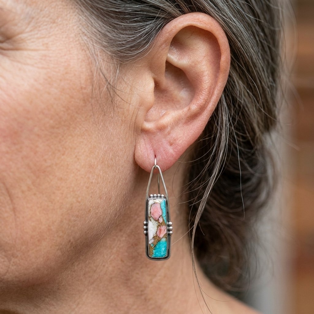 Creative Bohemian Imitation Turquoise Pattern Retro Jewelry Earr — Emma Parker Jewelry