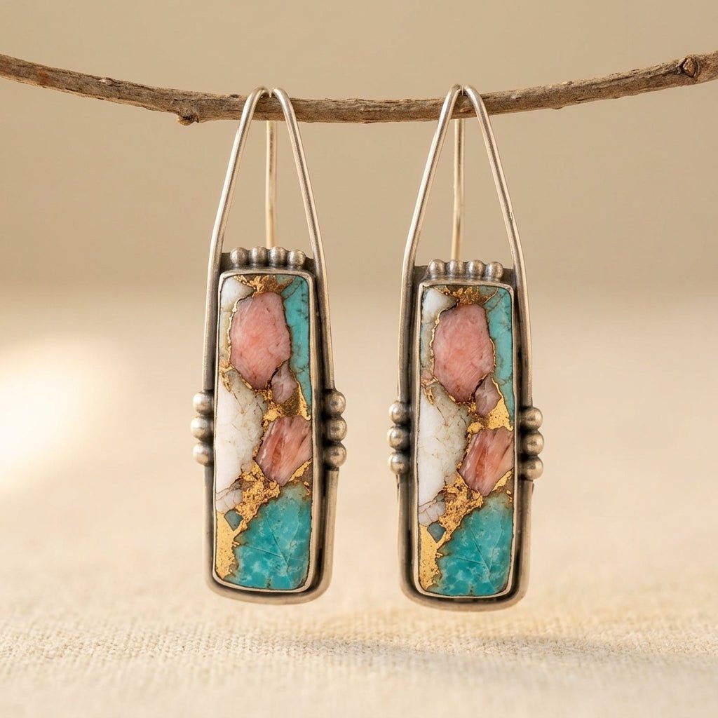 Creative Bohemian Imitation Turquoise Pattern Retro Jewelry Earr — Emma Parker Jewelry