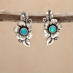 Turquoise Flower Leaf Vintage Style Earrings for Everyday Elegan — Emma Parker Jewelry