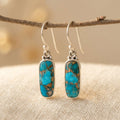 Turquoise Vintage Style Rectangular Featuring Resin Earrings — Emma Parker Jewelry