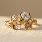 Synthetic Zirconia Flower Ring with a Polished Statement Finish — Emma Parker Jewelry