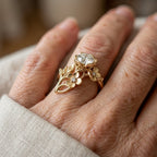 Synthetic Zirconia Flower Ring with a Polished Statement Finish — Emma Parker Jewelry