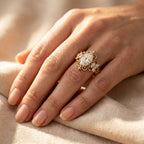 Vintage Gold Filigree Oval Stone Ring