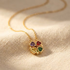 Gold-Tone Four-Heart Clover Pendant Necklace