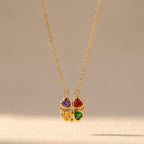 Gold-Tone Four-Heart Clover Pendant Necklace